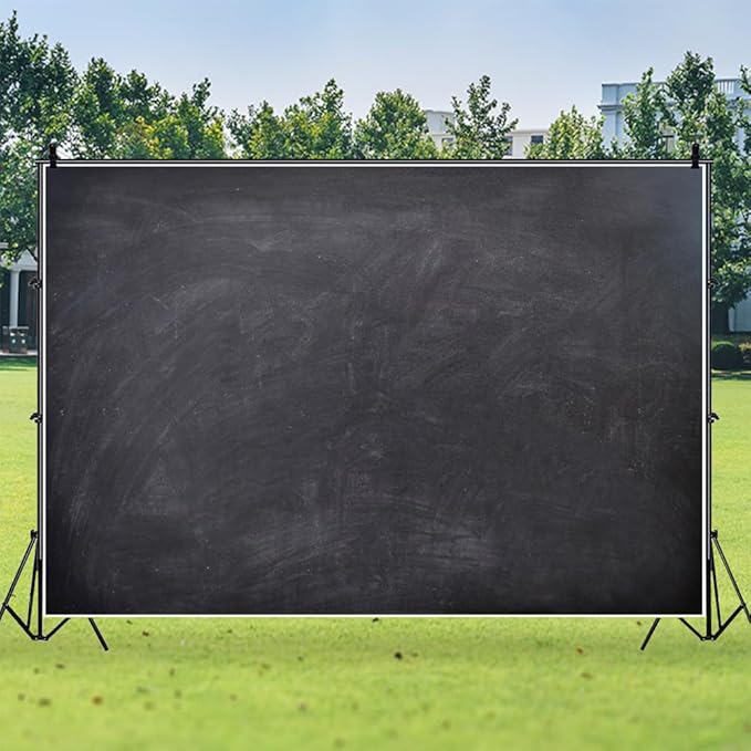 Renaiss 10x7ft Blank Blackboard Backdrop for Photoshoot Man Woman Portrait DIY Chalkboard Photography Background Back To School Banner School Season Photo Booth Props Wedding Teachers` Day Party Decor