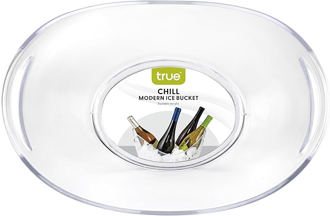 True Chill Acrylic Ice Buckets for Parties and Drinks, 2.11 Gallons (8 Liters) Wine Beer Champagne Bucket, Beverage Tubs Hosting Essentials, Set of 1
