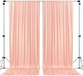AK TRADING CO. Polyester Backdrop Drapes Curtains Panels with Rod Pockets - Wedding Ceremony Party Home Window Decorations - Peach, 5 ft x 10 ft