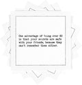 Five Star Napkins 60th Birthday Quotes White Cotton Cocktail Napkins, Beverage Napkins, Bar Napkins, Cloth Napkins, Party Napkins, Events, Holidays, Weddings, Birthdays, Disposable, 4.5" x 4.5"- (50x)
