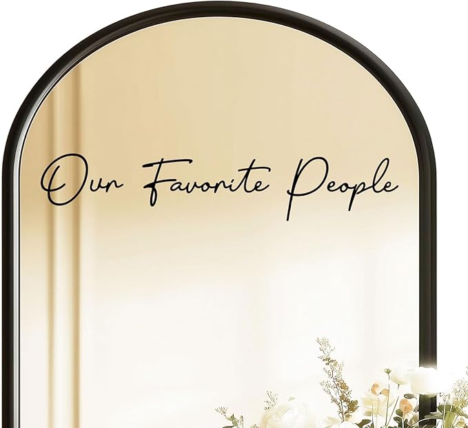 Our Favorite People Seating Chart Decal Wedding Seating Chart Header Decal for Mirror Our Favorite People Welcome Sign Wedding Welcome Vinyl (Black, Width 17")