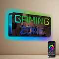 Ineonlife Game Zone Neon Sign Mirrored Colorful LED Lights for Gaming Room Decor Light Up Signs for Teen Boy Bedroom Decoration Best Gift for Kids 14.57 x 6.3 inches USB Powerd
