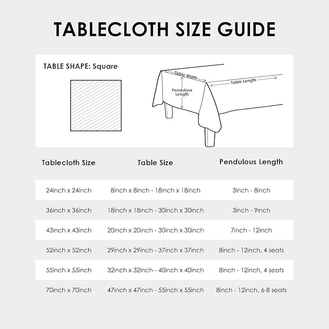 Small Square Grey Tablecloth 24 x 24 Inch Polyester Fabric Washable Table Cover Decorative Wrinkle Resistant Solid Color Table Cloth for Nightstand Party Wedding Camping