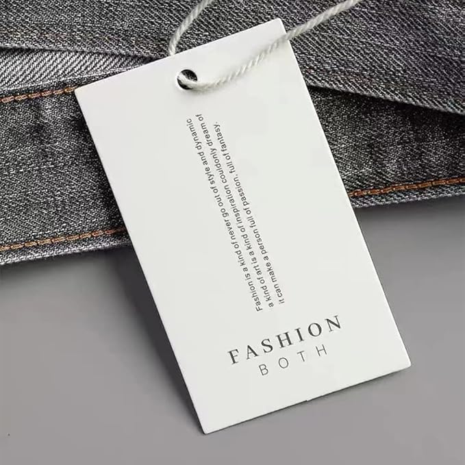 200 Pcs Custom Hang Tags,Personalized Your Logo Photo and Text Design Price Tags Jewelry Labels (Gift Tag Rope)