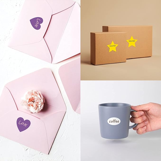 Custom Stickers - Customized Labels with Any Design Image Logo Text, 100 Pink Stickers (Square, 5.5"x5.5") for Business, Thank You, Address, Bottle Labels, Retail Shop, Bake Sales, Gifts