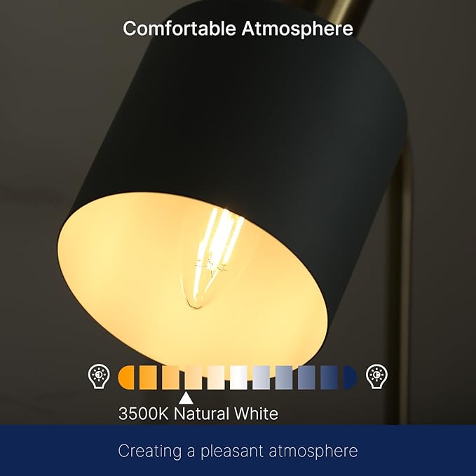 FLSNT 60W Equivalent LED Chandelier Light Bulbs, Dimmable LED B11 E12 Candelabra Base Bulbs, 3500K Natural White, 550LM, 48 Pack UL,CA65 Listed.