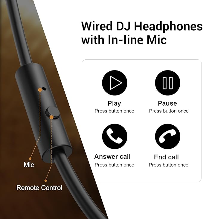 OneOdio Wired Over Ear Headphones Studio Monitor & Mixing DJ Stereo Headsets with 50mm Neodymium Drivers and 1/4 to 3.5mm Jack for AMP Computer Recording Podcast Keyboard Guitar Laptop - Red