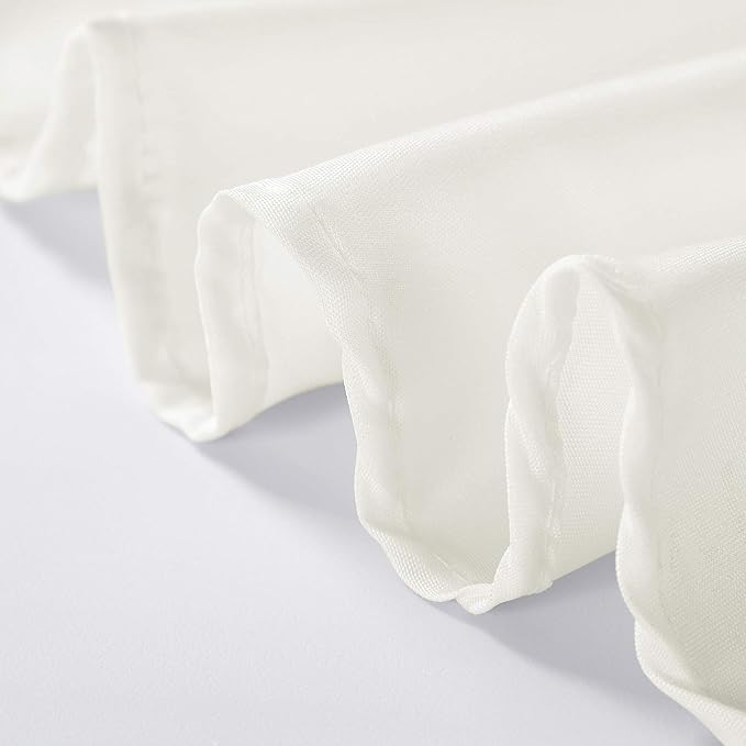 108 inch Round Tablecloth Washable Polyester Table Cloth Decorative Table Cover for Wedding Party Dining Banquet（108 inch,Ivory）