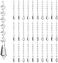 50 Pack Hanging Crystals - Clear Acrylic Prisms Pendant Ornaments for Christmas Tree, Centerpieces, Chandelier, Window & Home Decor, Ideal for Weddings, Parties Decorations (Icicle)