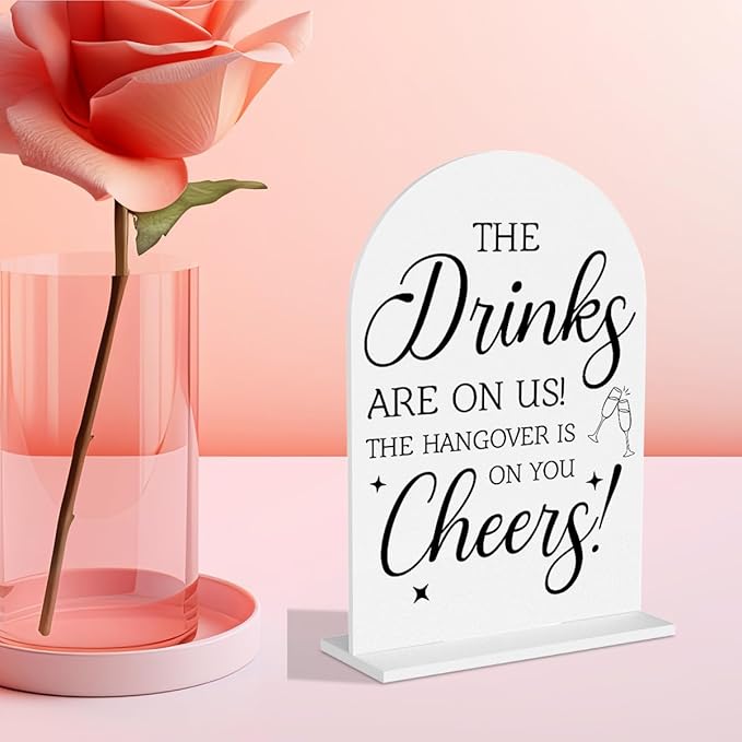 Wedding Decorations for Reception Ceremony, Wedding White Acrylic Table Sign for Marriage Parties Anniversaries Reception Cafe Hotel Party Bar Business Event