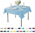 Cupuamon Square Tablecloth 52x52 inch Washable Polyester Fabric Table Cloth for Wedding Party Dining Banquet Decoration（52x52,Blue Mist）