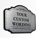 Design 24x18 In Metalic Silver Decorative Outdoor Personalized Aluminum Driveway Signs, Custom Waterproof Made In USA