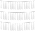 3P White Foil Fringe Metallic Tassel Streamers Banner Tassel Garland for Parade Floats, Graduation, Wedding, Birthday, Halloween, Christmas, Bridal/Baby Shower Party Decorations