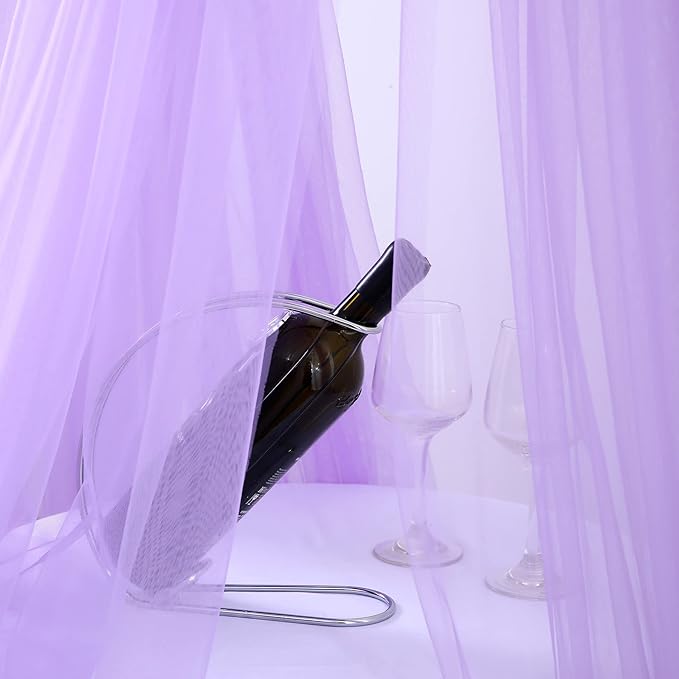 Lavender Tulle Backdrop Curtains for Parties Baby Shower Birthday Wedding 10ft X 10ft Sheer Backdrop Curtains for Butterfly Elephant Memaid Photoshoot Decorations
