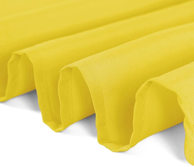 Rectangle Tablecloth 60x84 inch Washable Polyester Fabric Table Cloth for Wedding Party Dining Banquet Decoration（60x84,Yellow）