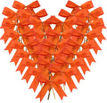 50pcs 3-1/2" Orange Twist Ties Satin Bows in Pumpkin Color Twist Tie Bows for Thanks Giving Halloween Wrapping Fish Tail Cutting(Orange)