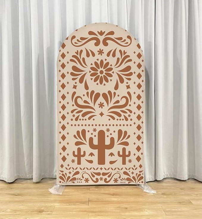 Mexico Theme Arch Stand Covers Fiesta Wedding Party Elastic Fabric Background Birthday Baptismx Baby Shower Decor Props (120x220cm(W48''H86''),G-3741)