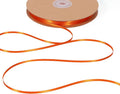 LaRibbons Orange Satin Ribbon 1/8 Inch 100 Yards Thin Luxury Double Faced Russet Orange Silk Ribbon for Flower Bouquet Crafts Gift Wrapping Wedding Fall Decoration