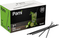 PAMI 1000 Disposable Plastic Cocktail Straws Stir Sticks, Coffee Stirrers for Hot & Cold Drinks, Ideal for Bars and Home (Black 7'')