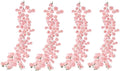 4 Pcs Pink Artificial Rose Vine Hanging Faux Flowers Garland for Wedding Anniversary Birthday Party Background Arch Garden Home Wall Room Decor