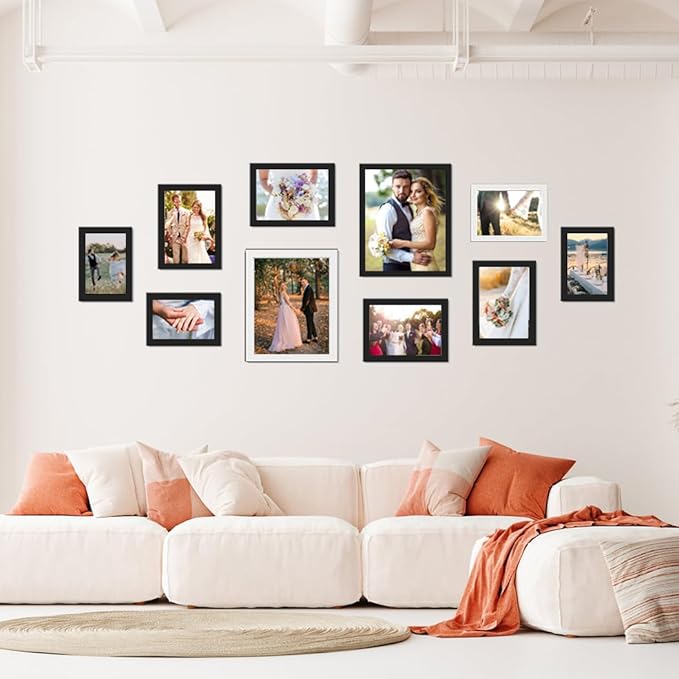 KTKDE A4 Picture Frame Black - 8.27x11.69 Inch Frame Set of 3, Poster Frames, Certificates Documents Frames,Modern Style Wood Composite Frame Wall Gallery Photo Frames Home Decor best gift