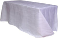 YOUR CHAIR COVERS - 90 x 156 inch Rectangular Crinkle Taffeta Tablecloth - White, Rectangle Table Linens for 8 ft Rectangular Tables, Wedding Crushed Table Cloth