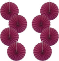 Red Party Decorations,Paper Decorations for Party,Girls Party Decorations Party Paper Fans Bulk 12in,Anniversary Decorations for Party 30 Color DIY Set （Wine Red）
