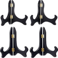 Tatuo 4 Packs Wooden Display Stand Decorative Plate Stands for Display Picture Frame Holder Easels