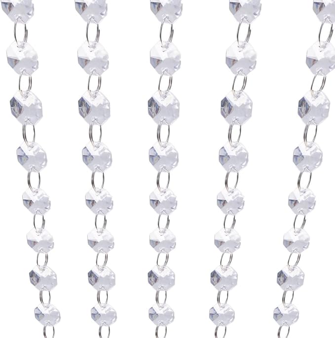 16 Feet Crystal Acrylic Gems Bead Garland Strands Manzanita Crystals Tree Garlands Christmas Decoration