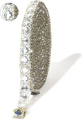 Rhinestone Ribbon 3 Yards Self Adhesive Rhinestone Strips Diamond Ribbon Sticker Crystal Roll Glitter Bling Rhinestones Tape for Crafting DIY Art Decoration (Clear,0.4 Inch)