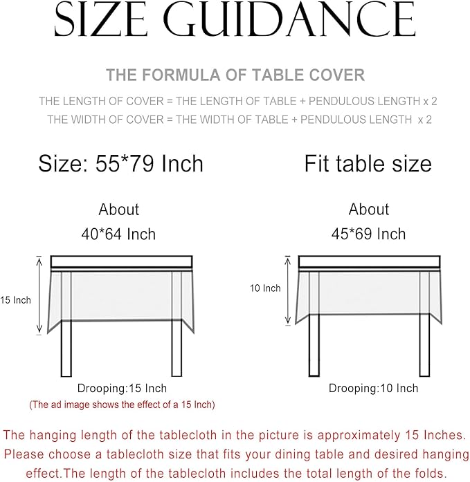 patdrea Designer Italian Beige Tablecloth for Rectangle Table,Vintage Anti-Wrinkle Linen Tree Pattern Table Cloth,Decor Cover for Kitchen Dining,Christmas,Thanksgiving,55"x79"-Tatiana a