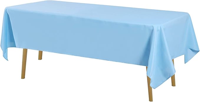Rectangle Tablecloth 60x102 inch Washable Polyester Fabric Table Cloth for Wedding Party Dining Banquet Decoration（60x102, Blue Mist）