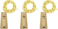 Wine Bottle Lights with Cork, Battery Operated 20 LED Cork Shape Silver Wire Colorful Fairy Mini String Lights(No Bottles) for DIY, Party, Decor, Christmas, Halloween,Wedding (3, Warm White)