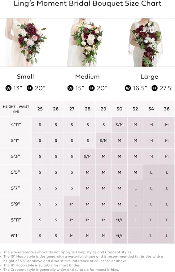 Ling's moment Pink Bride Bouquet - 15 Inch Wedding Blush Garden Artificial Flowers for Bride