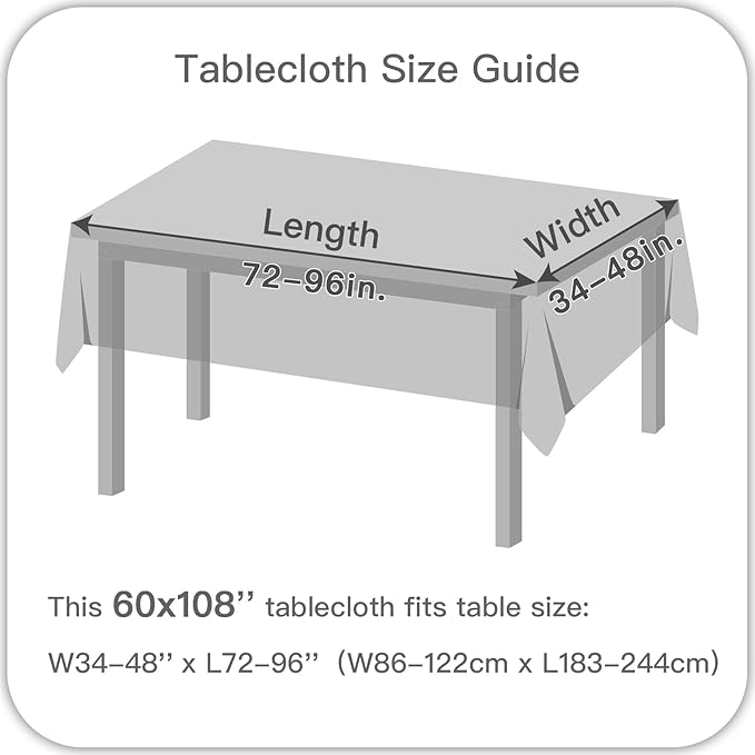 maxmill Linen Texture Tablecloth Water Resistant Antiwrinkle Spillproof Wipeable Washable Soft Fabric Table Cloth for Dining Room, Buffet Banquet Party Holiday, Rectangular 60 x 108 Inch, Navy Blue