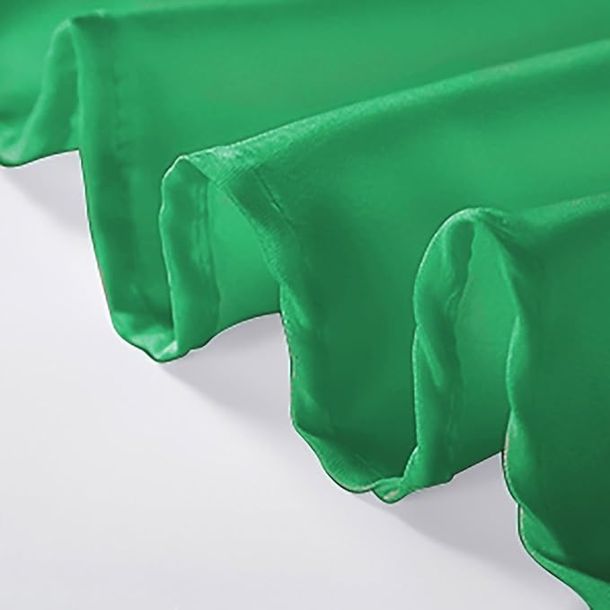 132 inch Round Tablecloth Washable Polyester Table Cloth Decorative Table Cover for Wedding Party Dining Banquet（132 inch,Emerald）