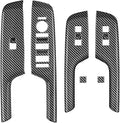 4pcs Carbon Fiber Style Front Rear Doors Window Glass Lift Switch Panel Cover Decorative Sticker Protection Car Interior Accessories for 2024-2025 Hyundai KONA KT21