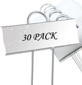 FORUP Metal Plant Labels, 30 Pack Garden Label Markers, Weatherproof Garden Stake Tags, Reusable Planting Gardening Markers, Silver