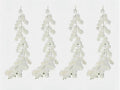 4 Pcs White Artificial Rose Vine Hanging Fake Flowers Garland for Wedding Anniversary Birthday Party Background Arch Garden Home Wall Room Decor