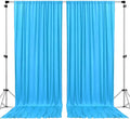 AK TRADING CO. 10 feet x 8 feet IFR Polyester Backdrop Drapes Curtains Panels with Rod Pockets - Wedding Ceremony Party Home Window Decorations - Turquoise