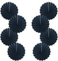 Black Party Decorations,Halloween Decor Events Accessories,Black Birthday Decorations,Anniversary Decorations for Party,Birthday Decorations for Men 12in Hanging Paper Fans 30 Color DIY Set(Black)