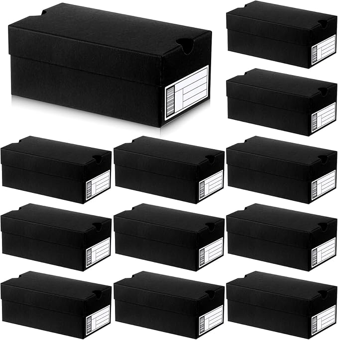 12 Sets Mini Sneaker Boxes for Party Favors Mini Shoe Gifts Boxes 4.7 x 2.5 x 2 Inch Sports Small Gift Case with Editable Label for Candies Cookies Snacks