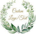 Custom Stickers for Weddings, Birthdays & Businesses - Personalized Labels with Your Logo - Waterproof, Fade and Heat Resistant - Pack of 100-1000 (Wreath D, 2.5 Inch)