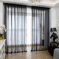 Window Black Sheer Curtains 60 Inches Width 84 Inches Long 2 Panels Sheer Curtains Clear Curtains Basic Rod Pocket Panel for Home Living Room Bedroom Kids Room Yard Patio Parlor Sliding
