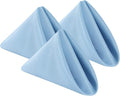 Cloth Napkins 17x17 inch Washable Polyester Dinner Napkins Soft Table Napkins for Wedding Party Dining Banquet(Blue Mist,50PCS)