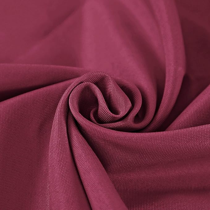 Rectangle Tablecloth 90x132 inch Washable Polyester Fabric Table Cloth for Wedding Party Dining Banquet Decoration（90x132, Burgundy）
