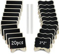 Mini Chalkboard Signs with Stands – Reusable Wooden Food Labels for Party, Buffet & Wedding – Includes 2 Chalk Markers – Mini Chalkboards for DIY Crafts & Food Display (Small)