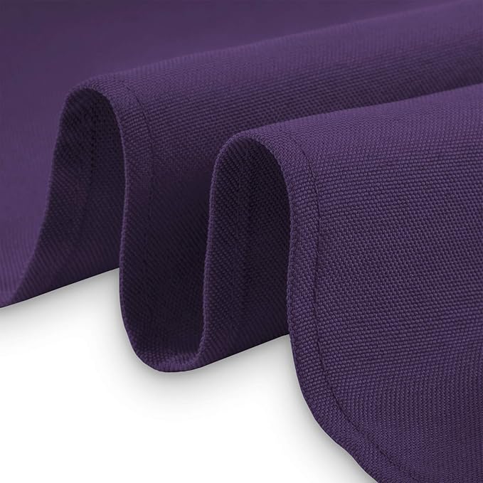 Lann's Linens - 10 Premium 70" x 120" Tablecloths for Wedding/Banquet/Restaurant - Rectangular Polyester Fabric Table Cloth - Purple