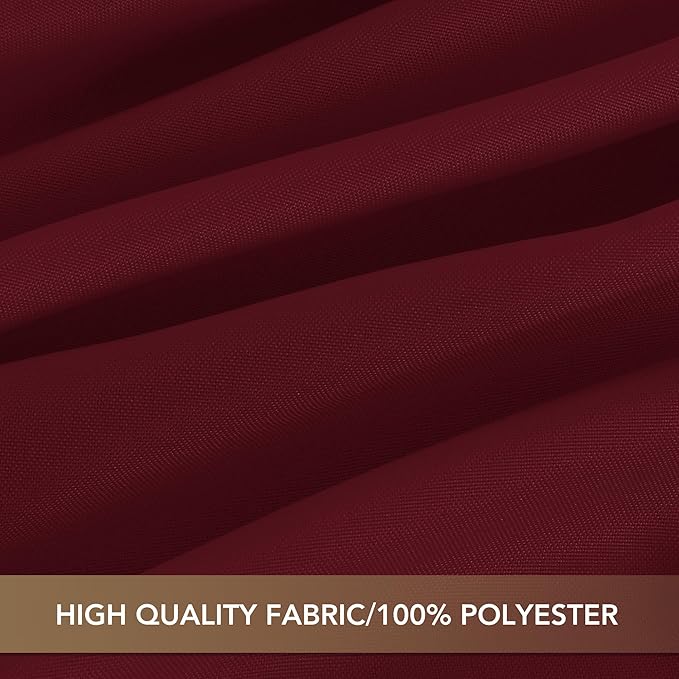 sancua Small Square Tablecloths 36x36 Inch - Burgundy Table Cloth for Square or Round Tables, Washable Polyester Fabric Table Cover for Christmas Nightstand End Bedside Tables