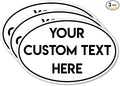 Design Your Own Custom Weatherproof Decal Text Sticker for Tumbler Cup, Laptop, RV, Cars, Trucks, Phones, Boats, Helmets, ATV, Bottles, and Vehicles (3 Pack) (4"x6" Oval)